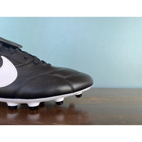 Nike Premier III FG Black Leather Soccer Cleats Men's Size 7.5 (9W) AT5889-010 - Picture 5 of 12